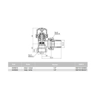 Zawór grzejnikowy VALVEX IRIS kątowy, połączenie 1/2'' x 1/2'' biały