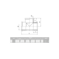 Trójnik VALVEX Twist mosiądz 3/4'' GW, kolor niklowany