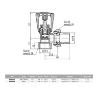 Zawór grzejnikowy VALVEX Activ Plus kątowy, połączenie 1/2'' x 1/2'' biały