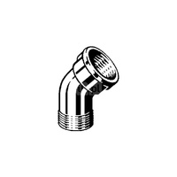 Łuk 45' VIEGA 3121 jednoczęściowy, brąz / brąz, 1/2'' (gz x gw)