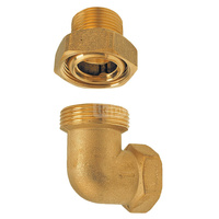 Śrubunek kątowy z oringiem 90' FERRO, mosiądz (żółty), 3/4'' (GW x GZ)