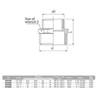 Złączka (nypel) wkrętna redukcyjna śrutowana VALVEX TWIST, 3/4'' x 1/2'' (GW)