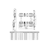 Rozdzielacz hydrauliczny VALVEX Proff K4-3 mosiądz, odgałęzień: 3 (3/4''), do CO + zawory termostatyczne
