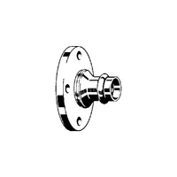 Przejście kołnierzowe z SC-Contur Sanpress VIEGA 22595 jednoczęściowy, brąz / brąz, 42 mm x DN 40 (mz x kołnierz), 83 mm, (głębokość: 47 mm) z uszczelką