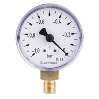 Manometr z rurką Bourdona AFRISO RF grzewczy 0/10 bar G1/4B radialne fi 50 mm, kl. 2.5%