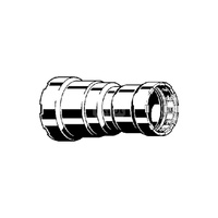 Mufa Megapress VIEGA 42152 redukcja jednoczęściowy, stal (cynk/nikiel) / stal (powlekanie), DN 20 (mz x mz), 87 mm z uszczelką