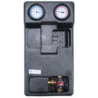 Grupa pompowa AFRISO PrimoTherm 180-2 DN 25 3-WM-SM Vario GZ x GW 1 1/2'' x 1'', z zaworem mieszającym, z izolacją, z siłownikiem arm 343 proclick