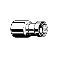 Złącze Megapress VIEGA 42151 redukcja jednoczęściowy, stal (cynk/nikiel), 3/4'' x 3/8'' (kw x mz), 75 mm z uszczelką