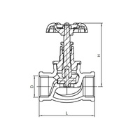 Zawór wodny KFA Armatura, żeliwo GW 1 1/4'' x GW 1 1/4''
