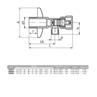 Zawór wodny VALVEX Opal GZ 1/2'' x GZ 3/8''
