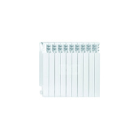 Grzejnik żeberkowy KFA Armatura G500F/10 aluminium, podłączenie boczne 572 x 805 mm, kolor biały (RAL 9010)