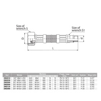 Wąż przyłączeniowy elastyczny VALVEX Viper Plus z oplotem (stal nierdzewna), GW x GZ, 3/8'' x M10x1, długość 350 mm, z uszczelką