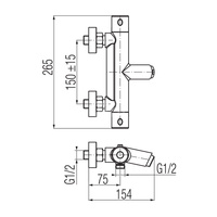 ESTILL ROUND Bateria wannowa termostatyczna