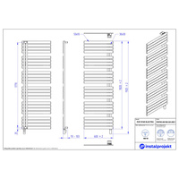 Grzejnik elektryczny Instal Projekt Pop Star Electro kremowa struktura/ice cream 60x180 cm POPSE-60/180C57+GH-09C1