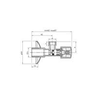 PHA-018 G1/2xG3/8 ZZ PN16 DN15 Zawór odcinający podłączeniowy I CuZn-C