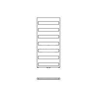 Grzejnik drabinkowy KERMI Casteo BH, wym. 1259 x 600 mm, kolor srebrny, moc 638W