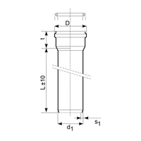 Rura kanalizacyjna zewnętrzna pvc-u MAGNAPLAST KGEL 110 x 2000 x 3.2 z kielichem lita pomarańczowa, klasa C - SN 8