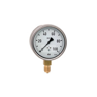 Manometr z rurką Bourdona WEBA M100-R 0-6 bar M20x1,5, kl. 1,6