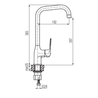 AURORA ROSE GOLD Bateria kuchenna stojąca z obrotową wylewką z perlatorem MIKADO