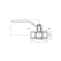 PHA-200/1 Kurek kulowy HUZAR typ ciężki 1 1/4" WW czarna rączka