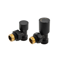 Zestaw grzejnikowy, kątowy, komfort pro, czarny