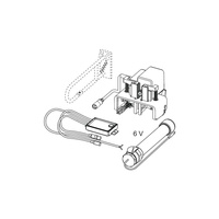 Mechanizm spłukujący elektroniczny do WC TECE planus, zasilanie bateryjne 6 V, przycisk elektryczny montowany na poręczy - wersja przewodowa