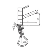 VEGANE BIANCO Bateria kuchenna stojąca z wyciąganym natryskiem