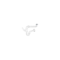 Syfon umywalkowy rurowy 11/4"x32mm ,bez spustu z przedłużką i podłączeniem pod pralkę