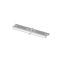 Ruszt prosty quadratum 1200 mm do odpływu prysznicowego stal szczotkowana TECE drainline