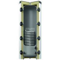 Zbiornik buforowy stojący REFLEX HF 1500/1_C pojemność 1500 l z wężownicą, izolacja: włókna poliestrowe z płaszczem foliowym, kolor: srebrny