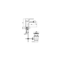 LOFT WHITE bateria bidetowa, korek spustowy, white&chrom