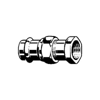 Złącze przejściowe Profipress VIEGA 2652 jednoczęściowy, brąz / brąz, 15 mm, 1/2'' (mz x gw), 64 mm
