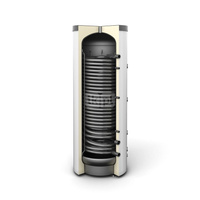 Zbiornik buforowy stojący GALMET SG(B) pojemność 300 l z wężownicą, izolacja: pianka poliuretanowa, kolor: skay biały