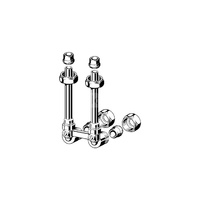 Moduł przyłączeniowy kątowy VIEGA 10977 mosiądz (niklowanie) 3/4'' wewnętrzne x 15 mm, rozstaw 50 mm do grzejników