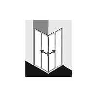 Kermi Wejście naroż CADA XS E2L 1000x 2000 975-1000 SWS ESG Clean