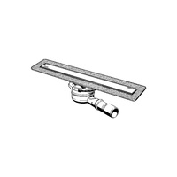 Odpływ prysznicowy prostokątny VIEGA 498275, 800 x 150 x 121 mm, z kratką, dł: 720 mm, szer: 50 mm, z syfonem
