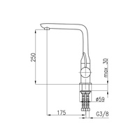 Bateria zlewozmywakowa stojąca KFA Armatura MALACHIT, kolor chrom, mosiądz