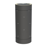 Rura dł. 500mm fi 200mm lakierowana na czarno(RAL9011)