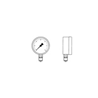 Manometr z rurką Bourdona AFRISO RF standardowy 0/1,6 bar G1/2B radialne fi 100 mm, kl. 1.6%