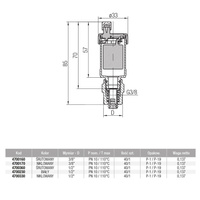 Odpowietrznik automatyczny VALVEX ALFA GZ niekiel fi 1/2''