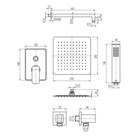 DIONE zestaw natryskowy podtynkowy