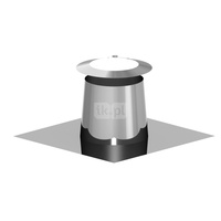 Przejście przez dach płaski stal nierdzewna + kołnierz fi180/350mm