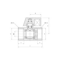 3021 G1/2 WW PN16 C DN15 Kurek kulowy CuZn-C