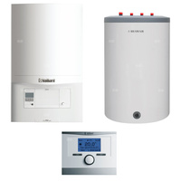 Pakiet - Kocioł gazowy jednofunkcyjny VAILLANT ecoTEC pro VC 146/5-3 kondensacyjny wiszący 5.9 - 15.3 kW + Czujnik c.w.u. + RegulatormultiMATIC 700 + Zasobnik c.w.uLindo 150L