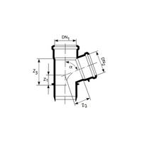 Trójnik MAGNAPLAST KG 2000 KGEA 45' PP-md DN 315 (ww x ww x wz), kolor zielony