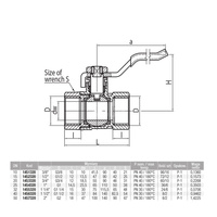 Zawór kulowy VALVEX Onyx mosiądz niklowany, PN40 3/4'' GW, uchwyt: dźwignia