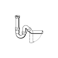Syfon rurowy przeznaczenie: zlewozmywak, tworzywo sztuczne, nr wzoru 7985.20 G: 1½ DN: 50