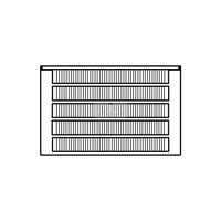 Konwektor Kermi Kon m. Str. Typ55 BH140x316x3200mm QN5747, weiß, 6bar, m. Abd., AB Uni.