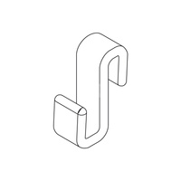 Kermi haczyk na ręczniki Raya HHHHH Transparente wieszak na ręczniki-Haken