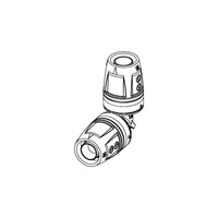 Kolano 90' TECE logo trzyczęściowy, tworzywo, 25 mm (pz x pz)